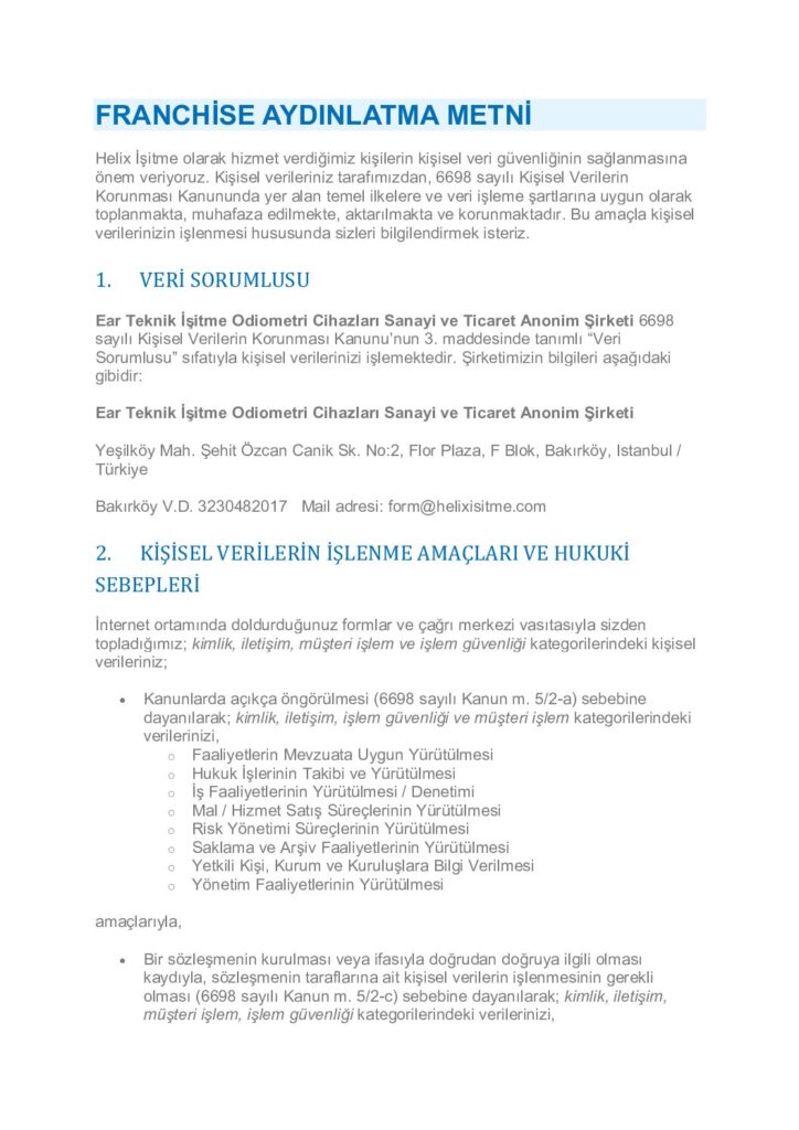 Helix İşitme Merkezleri
